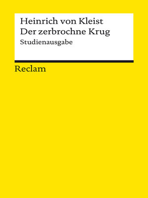 cover image of Der zerbrochne Krug. Studienausgabe